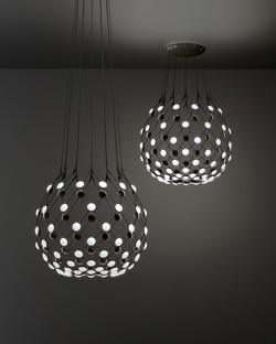 Mesh pendel Ø100 / 1 m ledning, sort